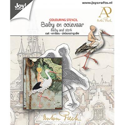 Joy!Crafts Anton Pieck Stanzschablone - Baby &  Storch